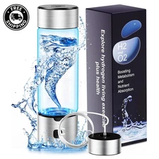 Portable Hydrogen Water Bottle 460ml – USB SPE/PEM Generator 2200PPB