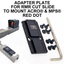 Red Dot Adapter Plate RMR® Footprint to ACRO® Style Optics Mount w/ Hardware