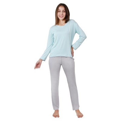 Damen Schlafanzug Modal 2-teilig super weiches Set leichter atmungsaktiver Pyjama Ärmel