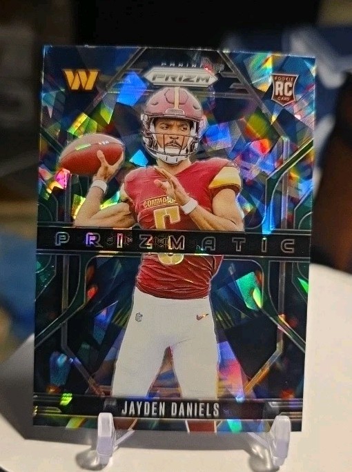 2024 Prizm Football Prizmatic Green Ice Prizm Jayden Daniels Rookie Insert