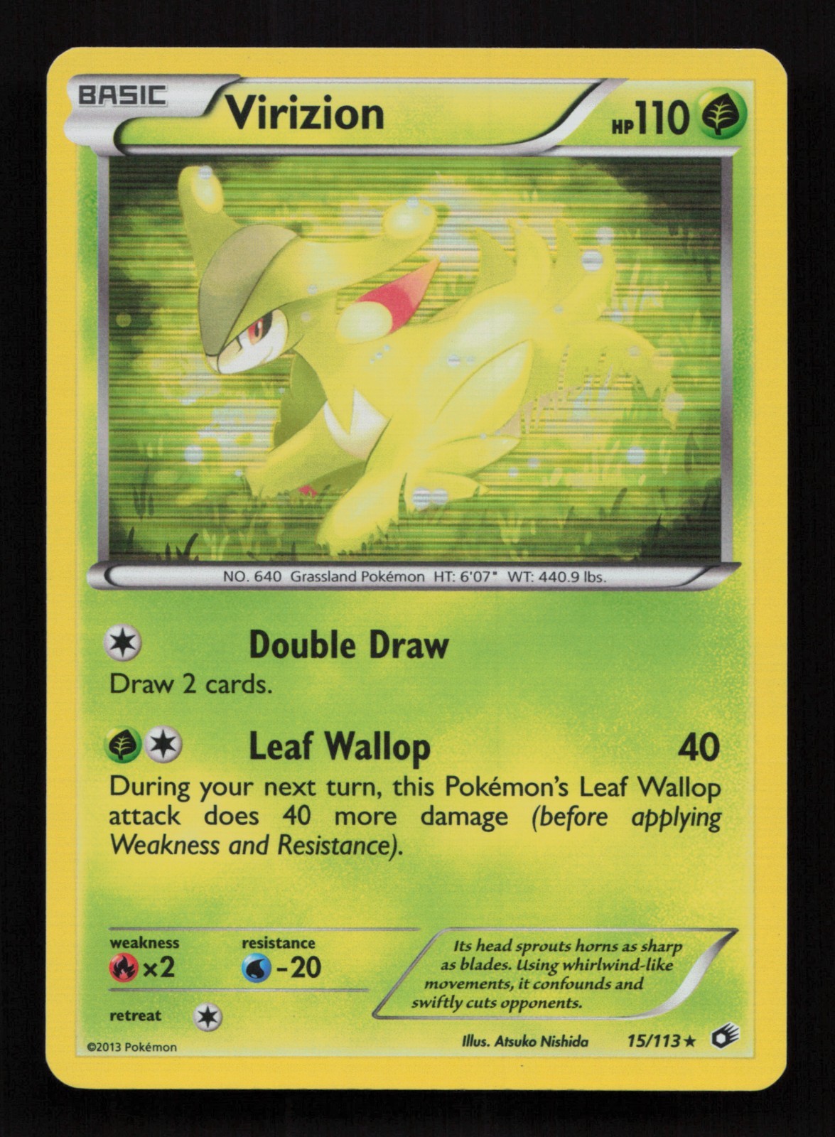 Virizion - 15/113 - Legendary Treasures - Holo - Holo Rare NM