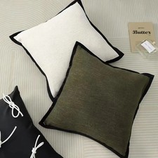 French Medieval Style Pillowcase Black Border Retro Green Cushion Cover American