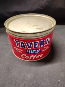 Vintage Tavern Coffee Can California Red White And Blue