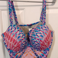 Swimsuits For All Women s One-Piece Swimsuit Size 22 Plus Multicolor Geometric