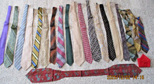 20 Neck Ties MENS Vintage MCM Wide Skinny Colors Stripes Solids Patterns LOT 4