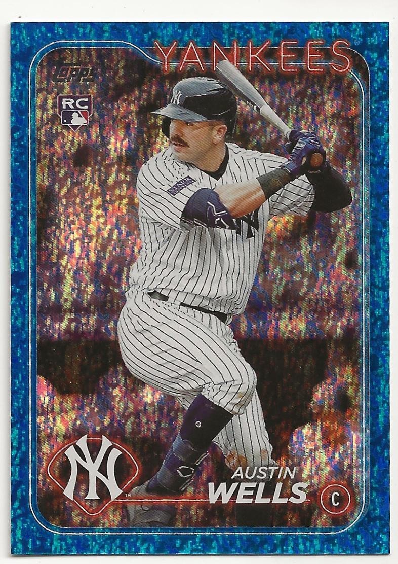 2024 Topps Series 2 Blue Foil Austin Wells /999 Rookie #624