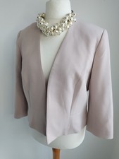 Phase Eight Jacket Dusky Pink Edge To Edge 3/4 Sleeve Occasion Wedding UK 16