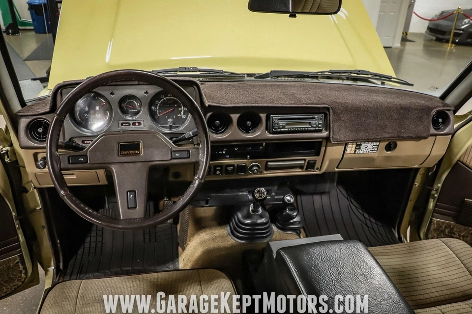 1981 1987 Toyota Land Cruiser Brown Leather FJ60 FJ62 Steering Wheel 1982 1983 - Image 2 of 4