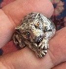 SIGNED JAI JOHN HARDY STERLING SILVER PANTHER RING W CITRINE EYES SZ 9 GORGEOUS — photo 2