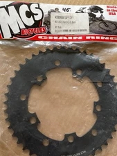 NOS MCS Bicycles 45t black mid school vintage bmx chainring GT04645