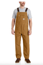 Mens Carhartt Duck Bib Overalls R01 BRN 36x32 NWOT Uninsulated