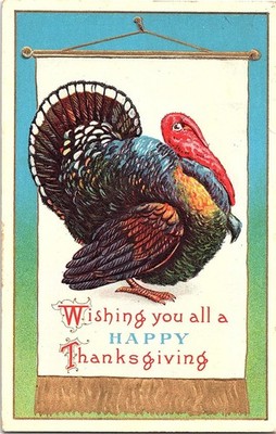 Thanksgiving Postkarte COPR L. NASH Geprägte Kunst Grußkarte Frances Brundage