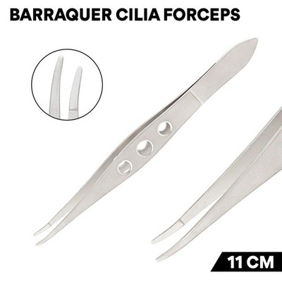 Barraquer Cilia Forceps Curved 11cm Stainless Steel Ophthalmic Instrument German