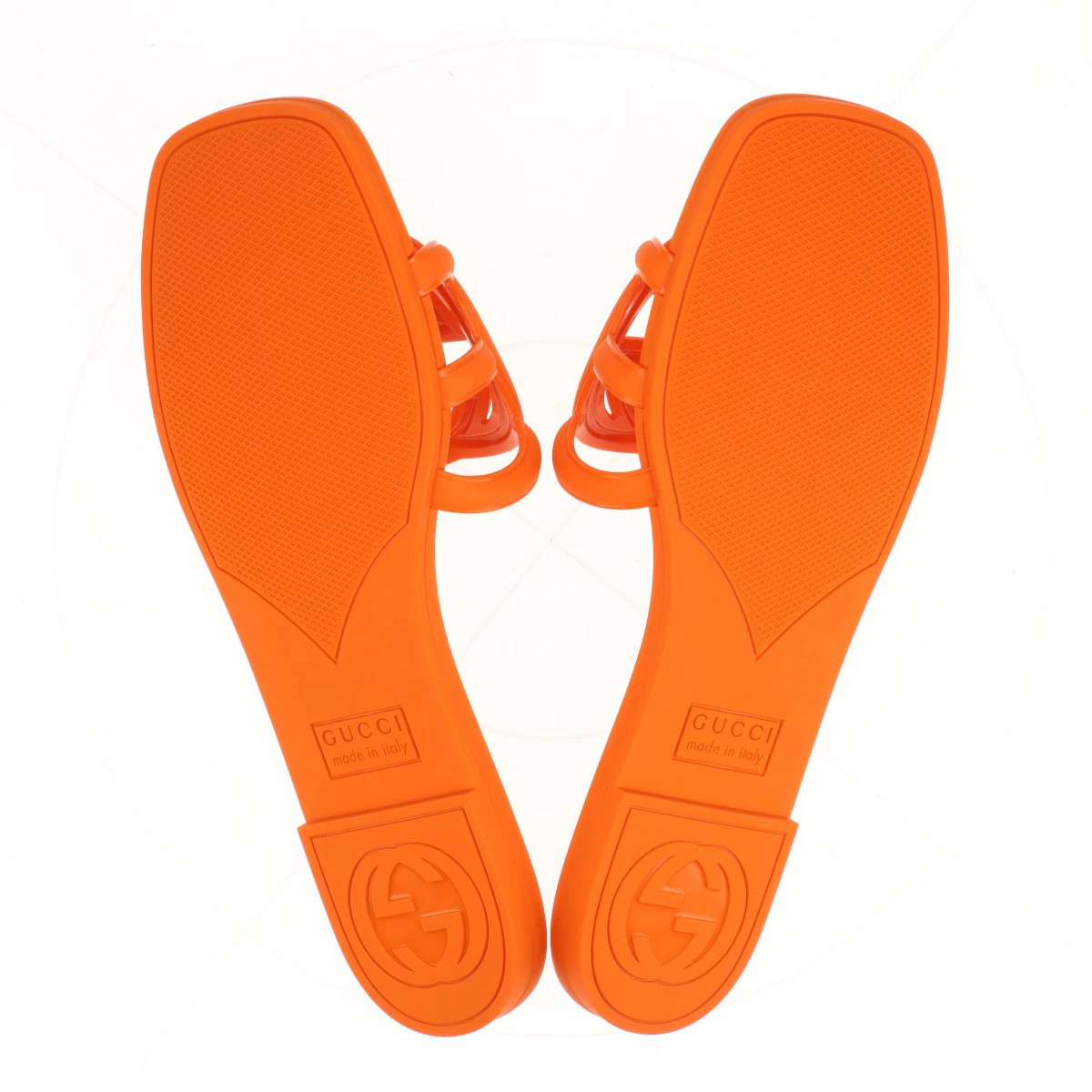 GUCCI Interlocking G 24 Years Rubber Sandals EU35 Women's Orange 780307 Box Stor thumbnail 8