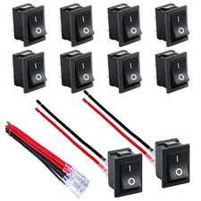DaierTek Mini ON and Off Rocker Switch 12V 20A T85 2 Pin SPST Small ON Off 12...