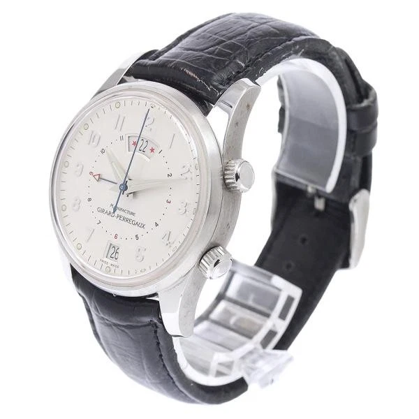 Girard Perregaux — Girard-Perregaux 4940 38mm SS Silver Dial Automatic Date, GMT Watch #C16193