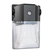 100Watt Equivalent LED Bronze Mini Wall Pack Light Dusk to Dawn 2730LM 5000K