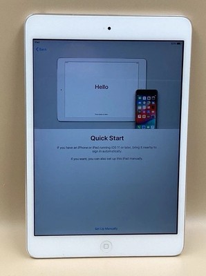 Apple Ipad Mini 2 Wi-Fi ~ Model A1489  ~ 16GB  ~ White/Silver ~ W/Case