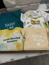 *LOT OF 4* About Face Designs Baby Bodysuit 3-6 Month Old Unisex NEW WITH TAGS