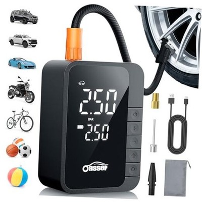 Portable Air Compressor for Tire Inflator - Dual Values Display