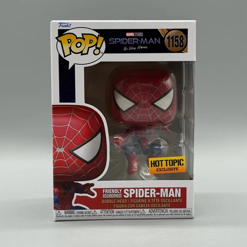 Funko Pop! #1158 Friendly Neighborhood Spider-Man Metallic Hot Topic Exclusive