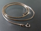 Vintage Sterling Silver 1mm Serpentine 16" Necklace 925 Clasp 3.9g — photo 2