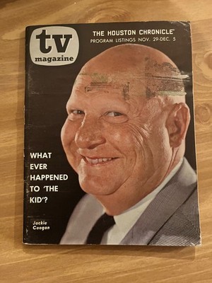 THE HOUSTON CHRONICLE TV MAGAZINE Nov  1964 Jackie Coogan