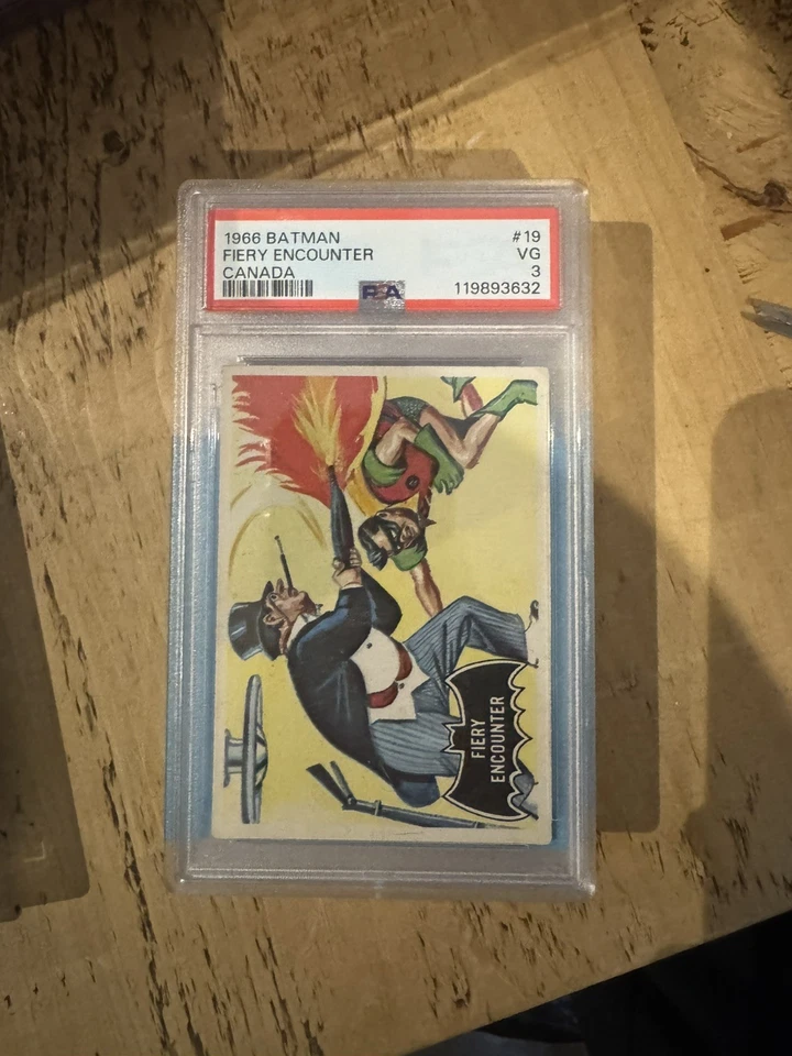 9x 1966 Topps Batman Black Bat Catwoman Sinister Smile PSA 1-4  - Image 4 of 4