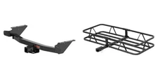 Trailer Hitch + Cargo Carrier Basket Fixed 500lbs CURT Class 3 Receiver #13576