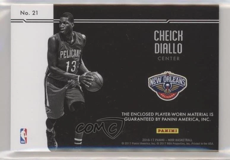 2016-17 Panini Noir Rookie Materials Color Patch /10 Cheick Diallo #21 Patch RC - Image 2 of 2