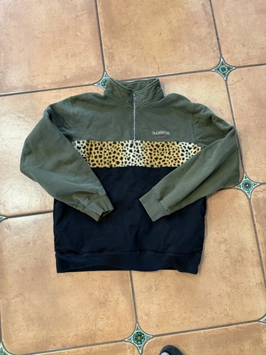 Pull zippé Supreme Quater léopard taille M