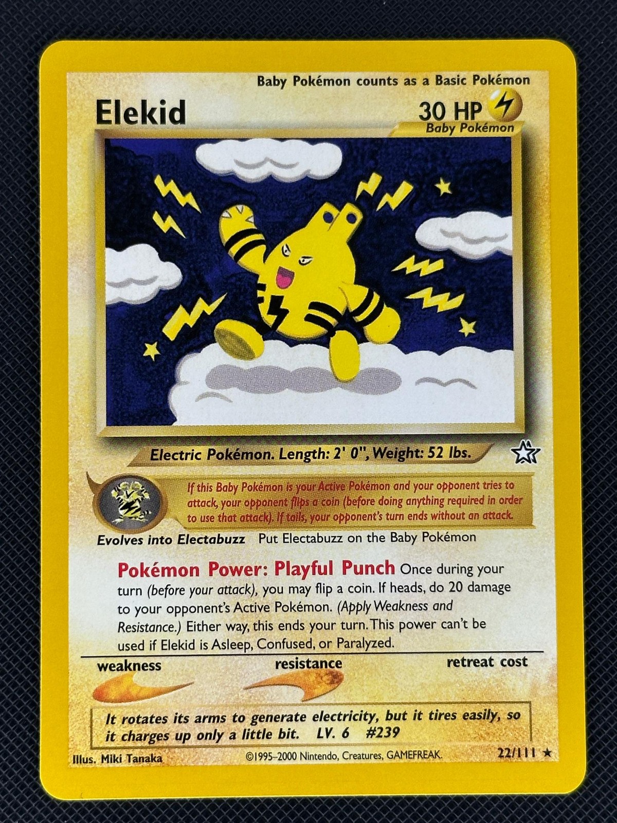 Elekid 22/111 Rare Neo Genesis Pokemon Unlimited LP