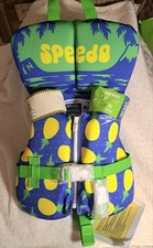 Speedo Life Jacket Infant Child Unisex Pineapple Blue/Green Up To 30lbs NEW W Tg