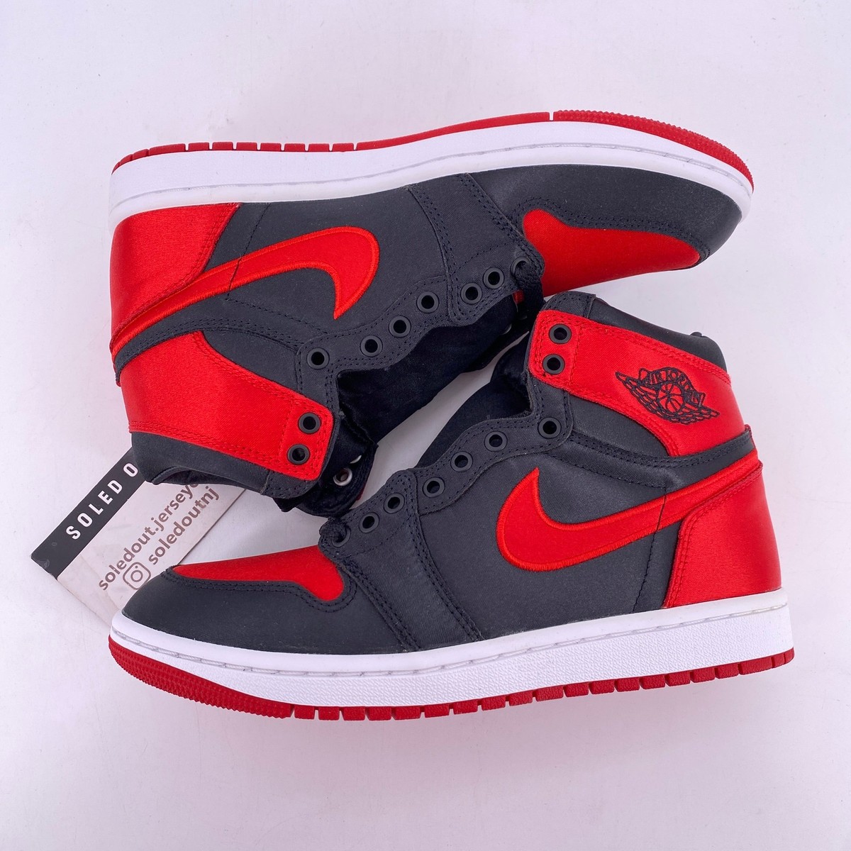 Size 7 - Air Jordan 1 Retro OG 2023 High Satin Bred W for sale 