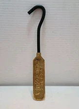 Solid Brass Fireplace Damper Flue Pull Hook New   Open/Closed Sign 10.5"x2"