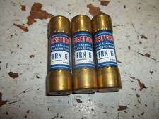 LOT OF 3 FUSETRON DUAL ELEMENT TIME DELAY K5 FUSE FRN6 FRN-6 6A 6AMP 274-2 