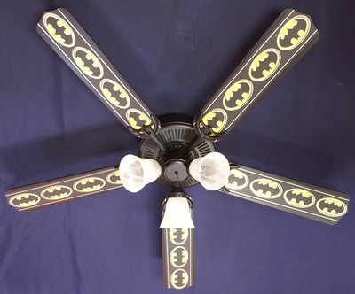 New Batman Black Yellow Ceiling Fan 52 Ebay