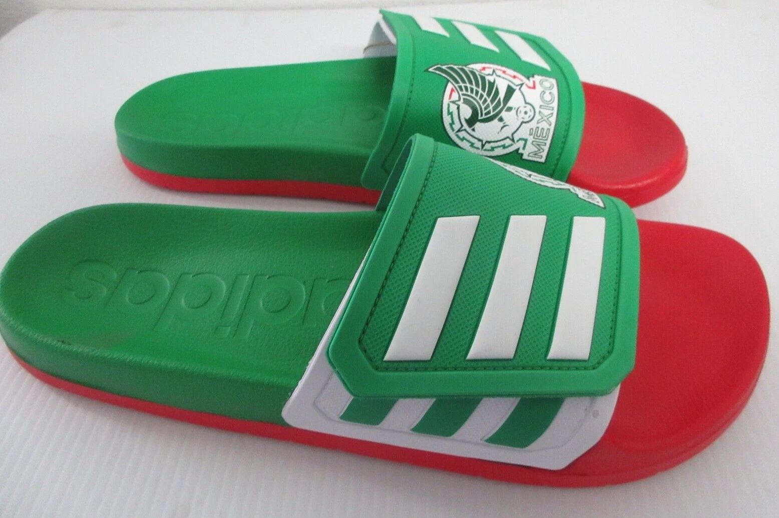 Sandali da calcio verdi messicani Adidas GX9710 Originals Adilette TND da uomo taglia 13