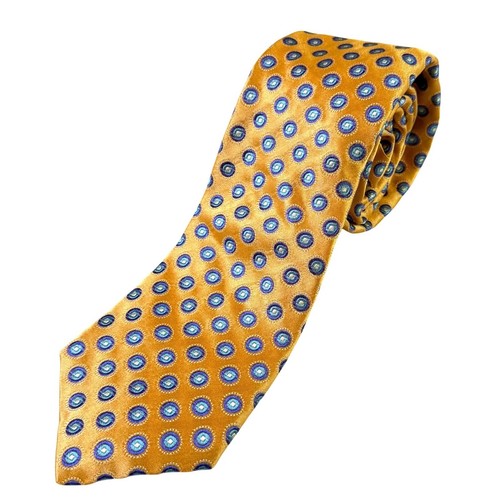 Ted Baker London 100% Silk Necktie Geometric Print Yellow Men's Tie