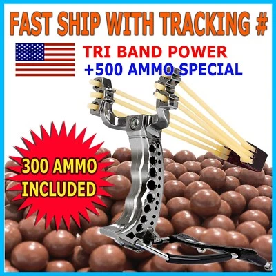 Heavy Duty Hunting Slingshot Wrist West Kit Fit Adult Boys Teens Outdoor Sports