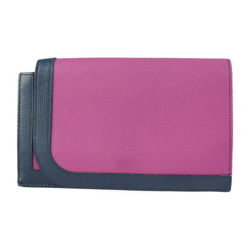 HERMES Hermes Camayeu Combine Long Wallet Veau Epsom Magnolia Blue de Malte Capu