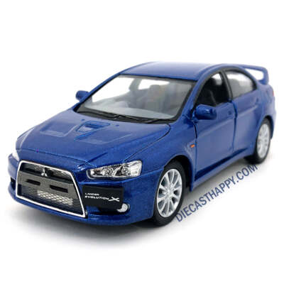 2008 Mitsubishi Lancer Evolution X 1:36 Scale Diecast Model Blue