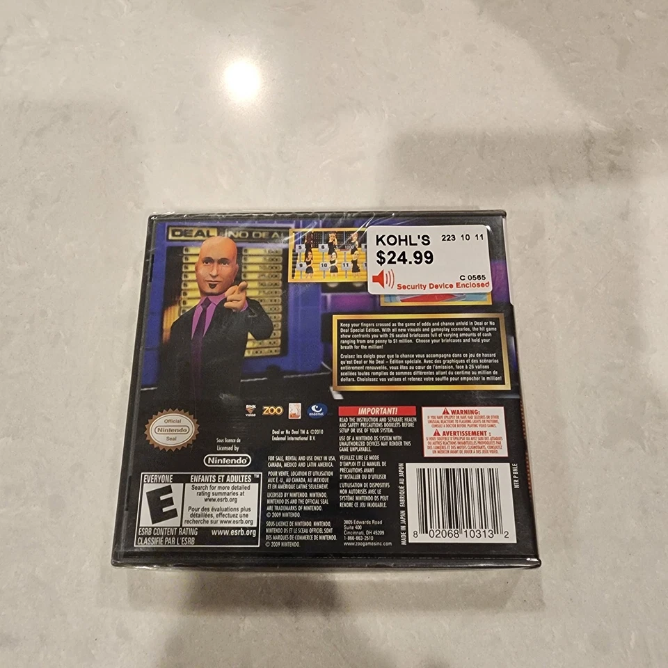 2011 Deal or No Deal SPECIAL EDITION (Nintendo DS GAME, ©2010) ***NEW IN PACKAGE - Image 2 of 2