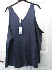 CACIQUE NAVY BLUE V-NECK SLEEP TANK TOP SIZE 22/24 NEW