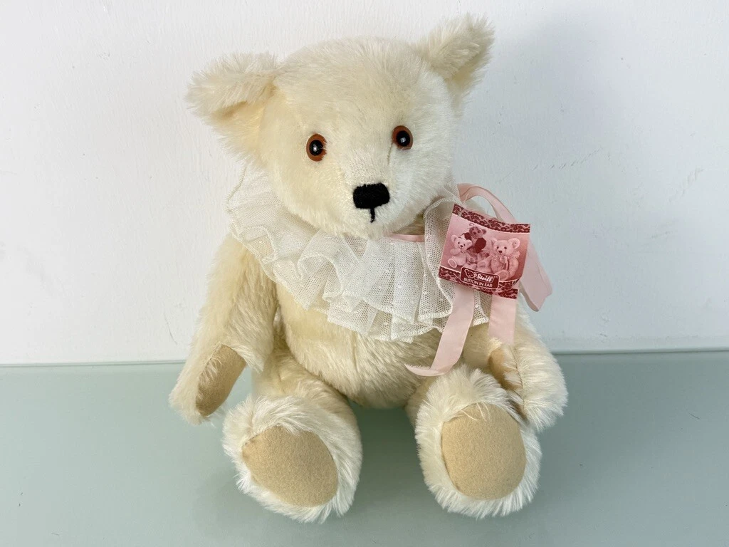 Ours En Peluche Ancien Collection Blond 42 Cm, Tête Fragilisée