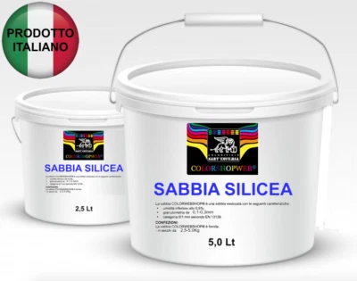 Sabbia silicea di fiume fine 01 mm modellismo cactus piante grasse bonsai 2,5Lt