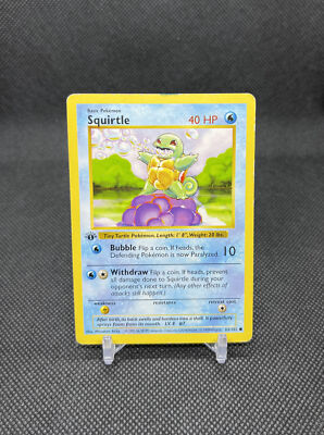 SQUIRTLE 1st Edition Shadowless Base Set Pokémon Card 63/102