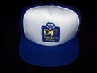 Dairyland Foods Vintage Snapback 1980s hat mesh back blue truckers cap
