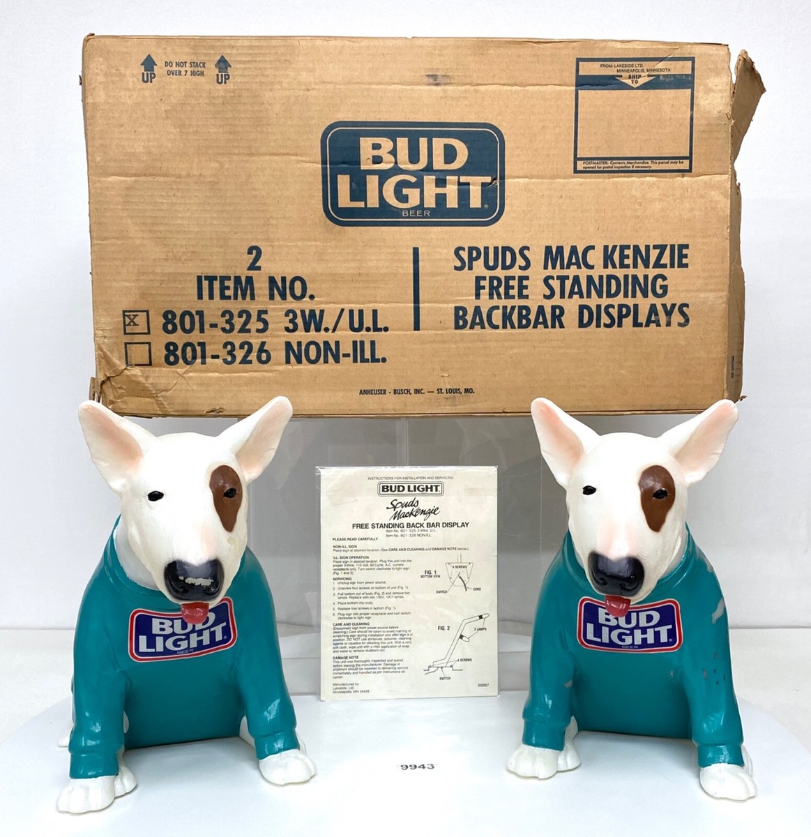 その他 # Spuds Mackenzie Vintage 1980's ~ SPUDS MACKENZIE ~ 12