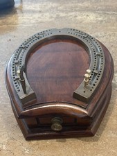 Victorian Horseshoe Cribbage Board.
